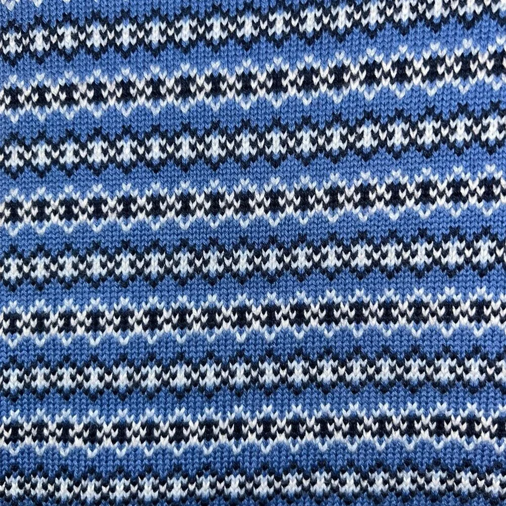 J. Crew NEW NWT blue Fair Isle Norwegian cotton crew neck mens sweater XL
